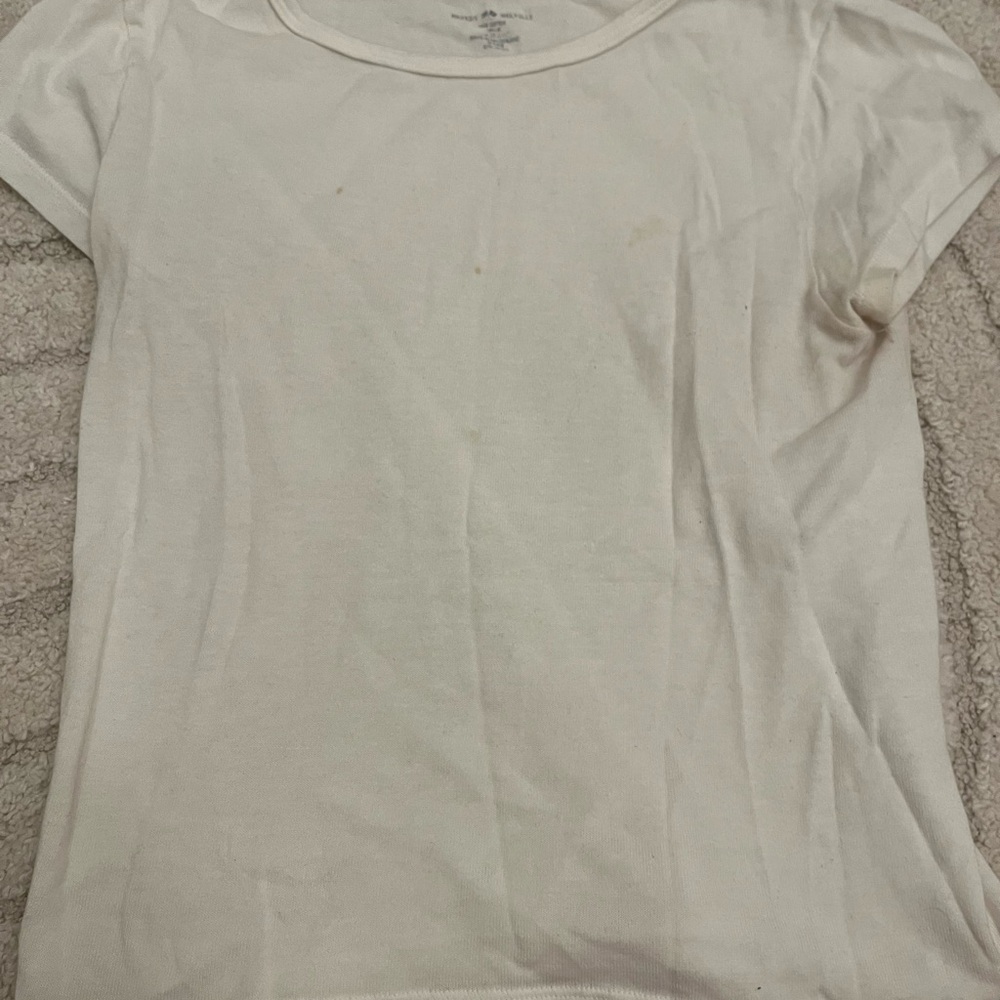 Brandy Melville Cream Short Sleeve Tee